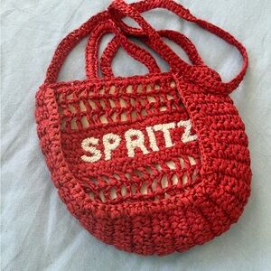 Kate Spade x Target Red Crochet Tote Bag with Logo